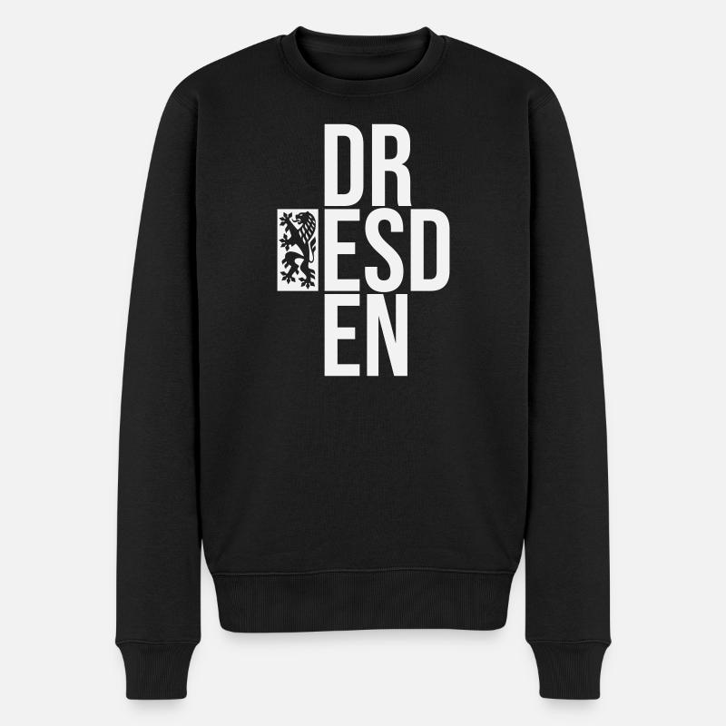 DR ESD EN - Männer Premium Bio Pullover - Schwarz