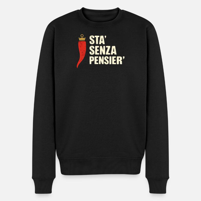 He is without a thought - Men's Premium Organic Jumper - black