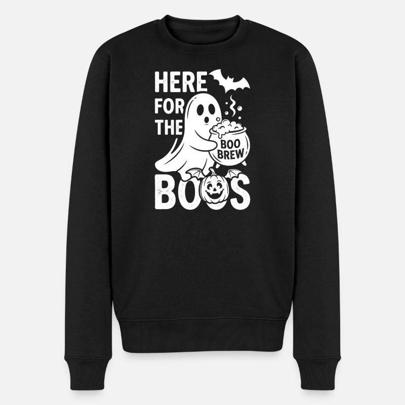 Halloween Ghost avec Boo Brew - Pull Premium bio Homme - noir