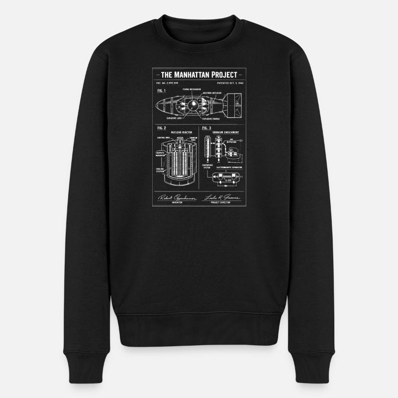 Manhattan Blueprint-Kapsel - Männer Premium Bio Pullover - Schwarz