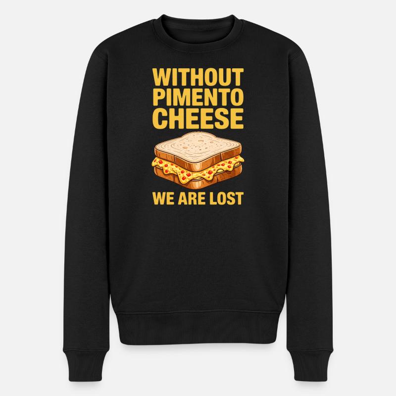 Pimento Cheese Sandwich Golf Geschenk - Männer Premium Bio Pullover - Schwarz