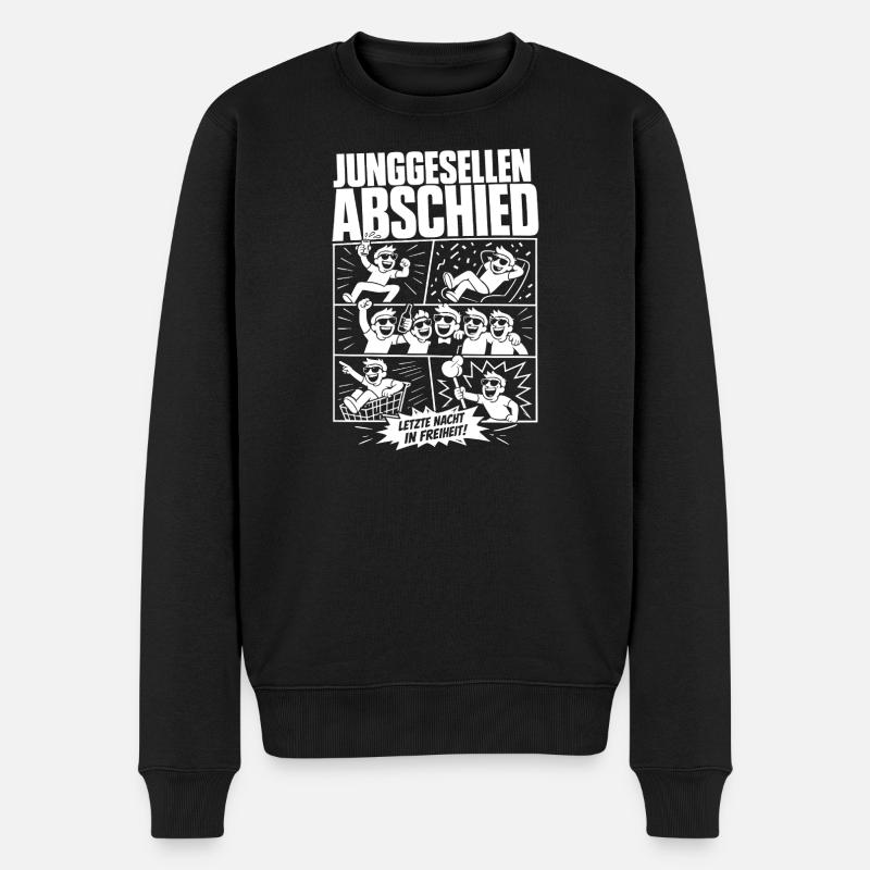 Junggesellen Abschied Party Comic - Männer Premium Bio Pullover - Schwarz