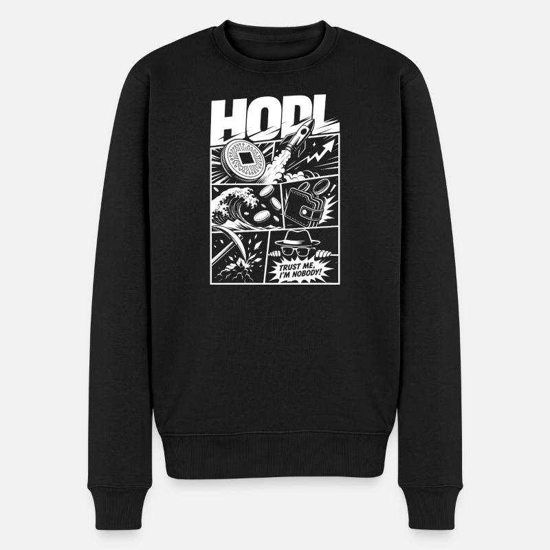 HODL Trust Me Crypto Meme - Pull Premium bio Homme - noir