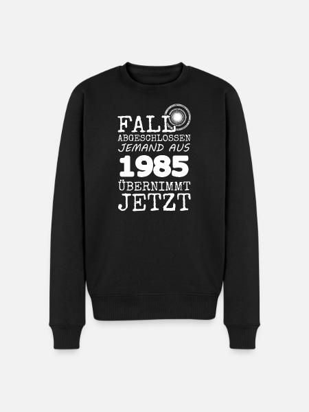 1985 - Männer Premium Bio Pullover - Schwarz