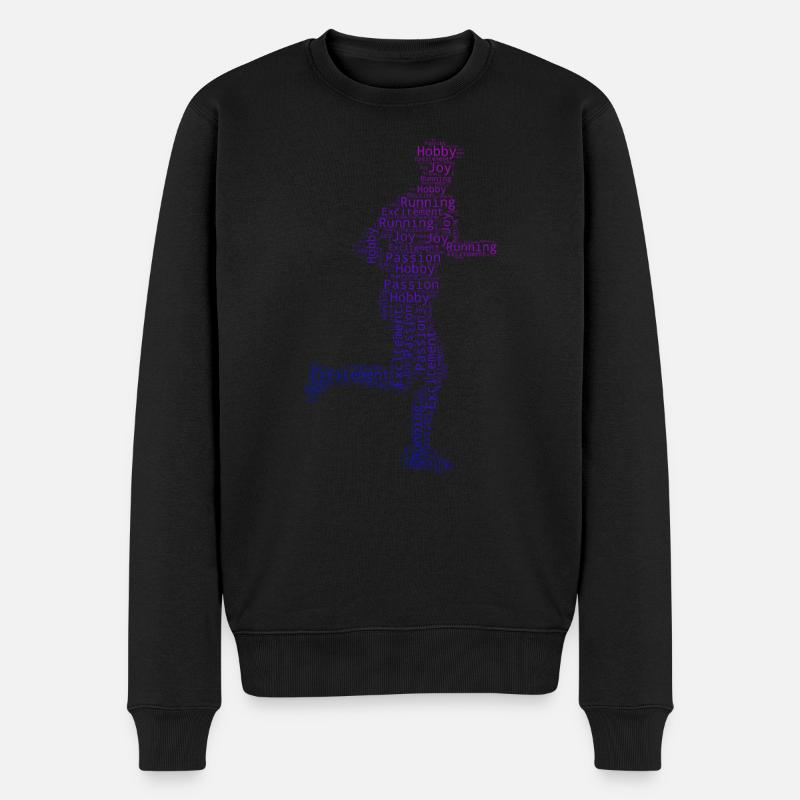 Course de fond féminine Hommes - Pull Premium bio Homme - noir
