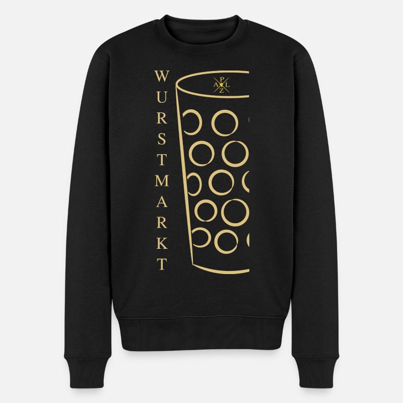 Wurstmarkt Dubbeglas - Männer Premium Bio Pullover - Schwarz