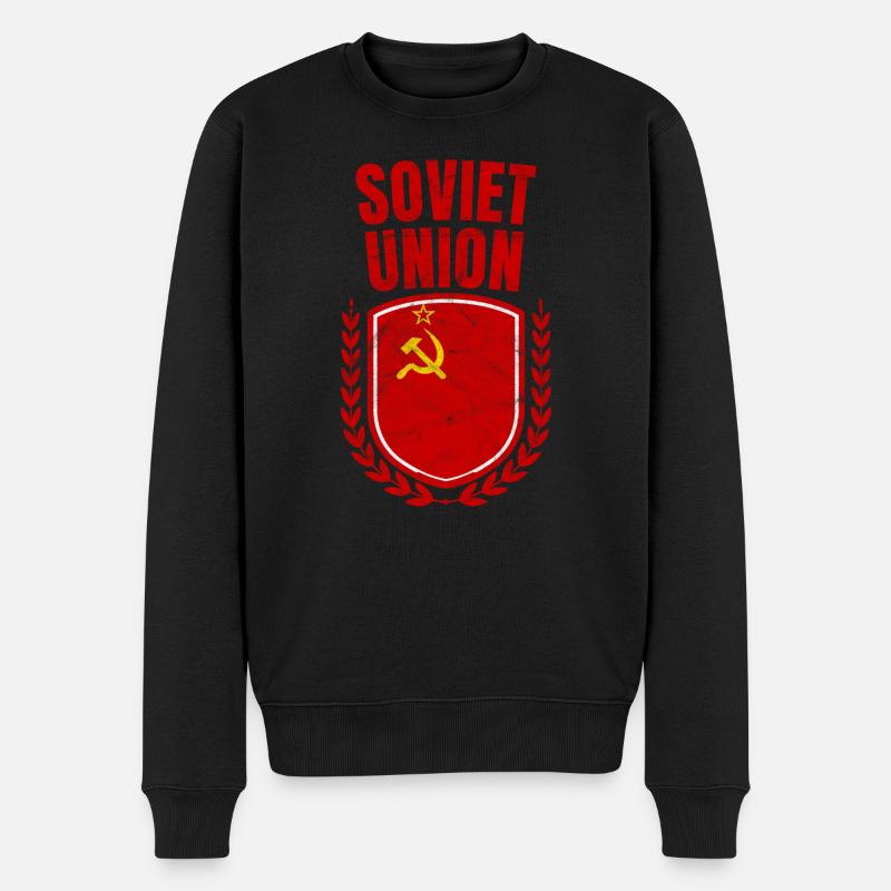 Sowjetunion - Männer Premium Bio Pullover - Schwarz