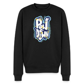 Pow Down - Men's Premium Organic Jumper - black - Front - Nico (187cm)