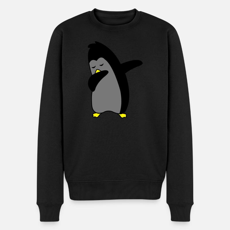 Pingouin Dabbing 02 - Pull Premium bio Homme - noir