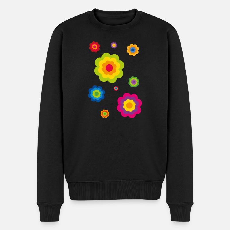 édition limitée 09 flower power - Pull Premium bio Homme - noir