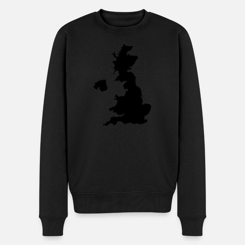 contour de l'Angleterre - Pull Premium bio Homme - noir