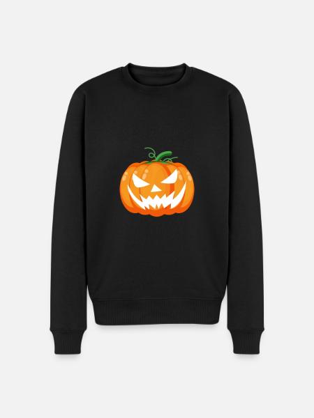Citrouille d’Halloween - Pull Premium bio Homme - noir