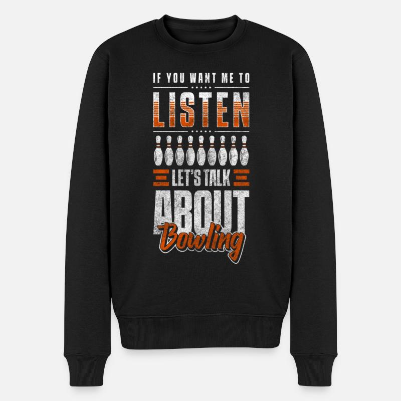 Bowlingkugel Bahn - Männer Premium Bio Pullover - Schwarz