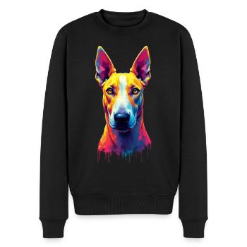 Bullterrier Bull Terrier Hund Hundeliebhaber - Männer Premium Bio Pullover - Schwarz - Vorne - Nico (187cm)