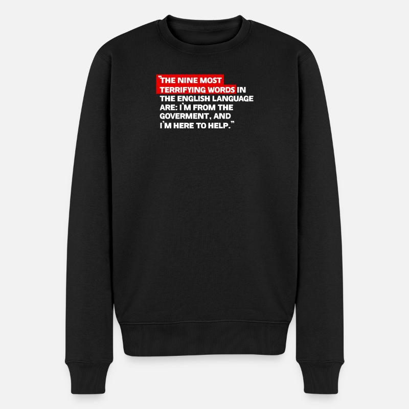 Citation satirique du gouvernement - Pull Premium bio Homme - noir