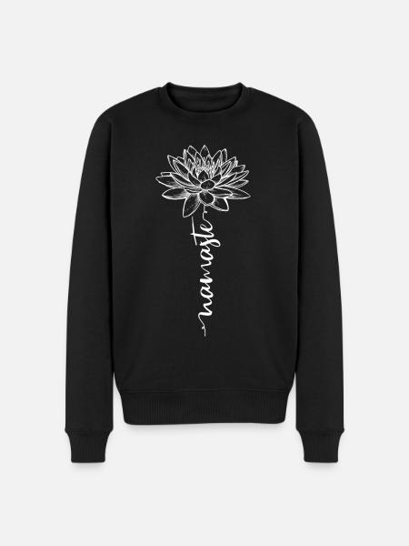 Lotus Flower Namaste Yoga Zen Meditation - Men's Premium Organic Jumper - black