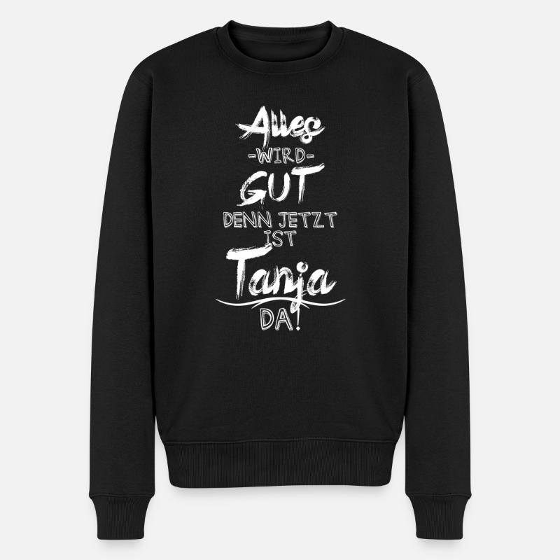 tanja - Männer Premium Bio Pullover - Schwarz