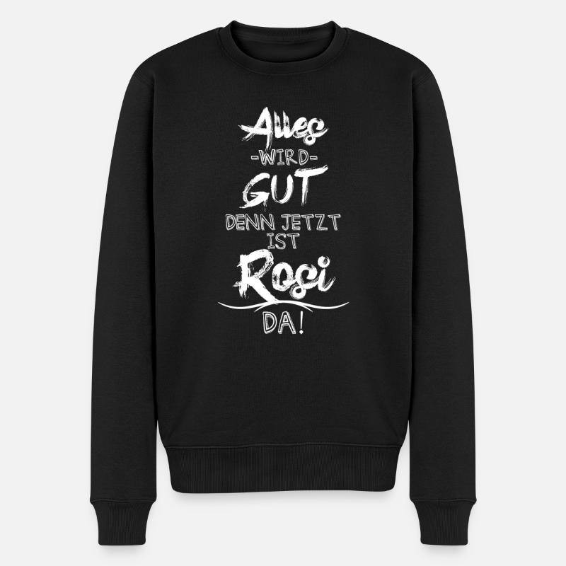 rosi - Männer Premium Bio Pullover - Schwarz