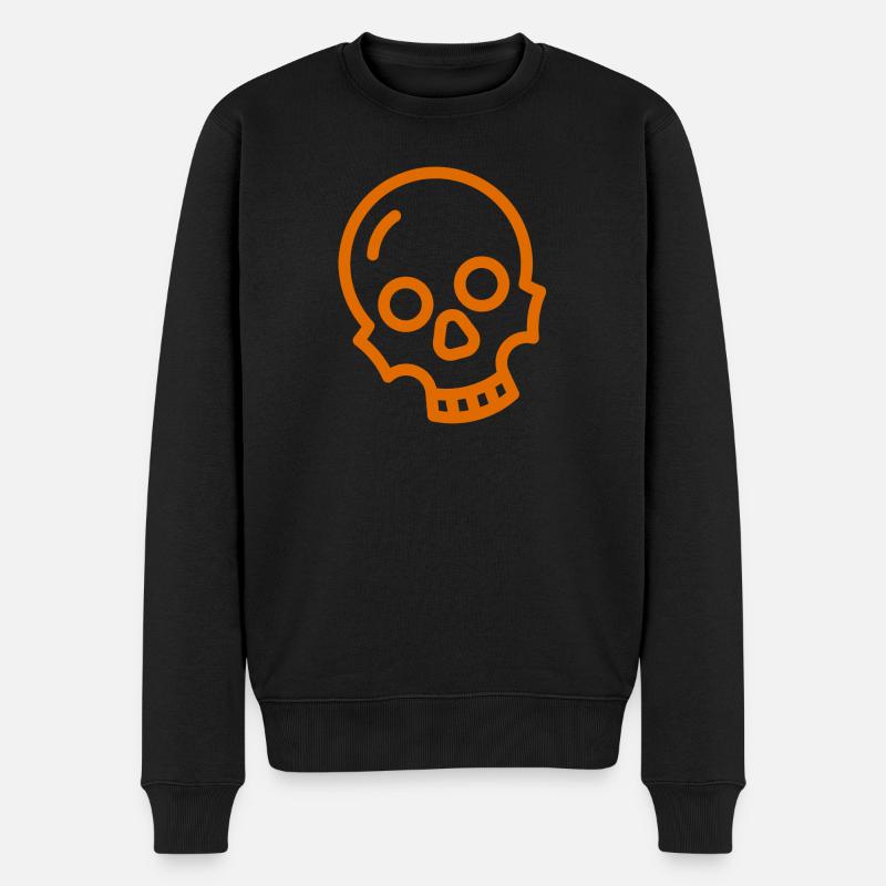 Kleiner Schädel - Männer Premium Bio Pullover - Schwarz