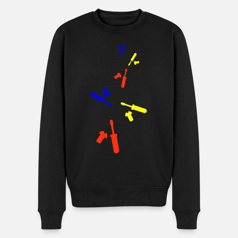 Schraubenzieher Symbol - Männer Premium Bio Pullover - Schwarz