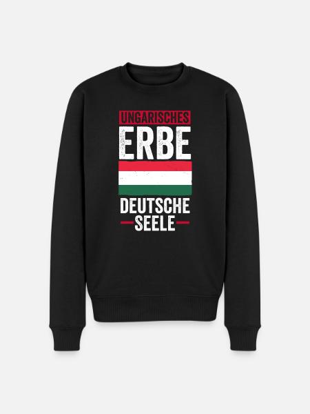 Ungar Ungarisch Deutsch Ungarn - Männer Premium Bio Pullover - Schwarz