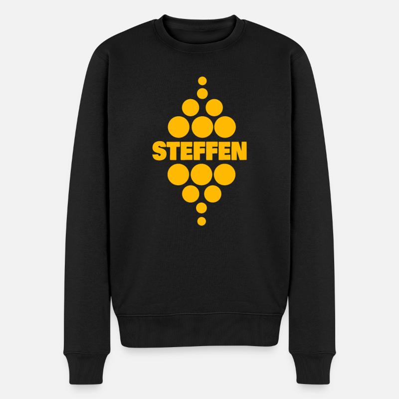 Steffen Steffen - Männer Premium Bio Pullover - Schwarz