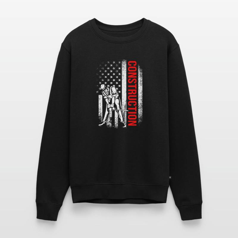 Construction worker construction site Men's Premium Organic Jumper