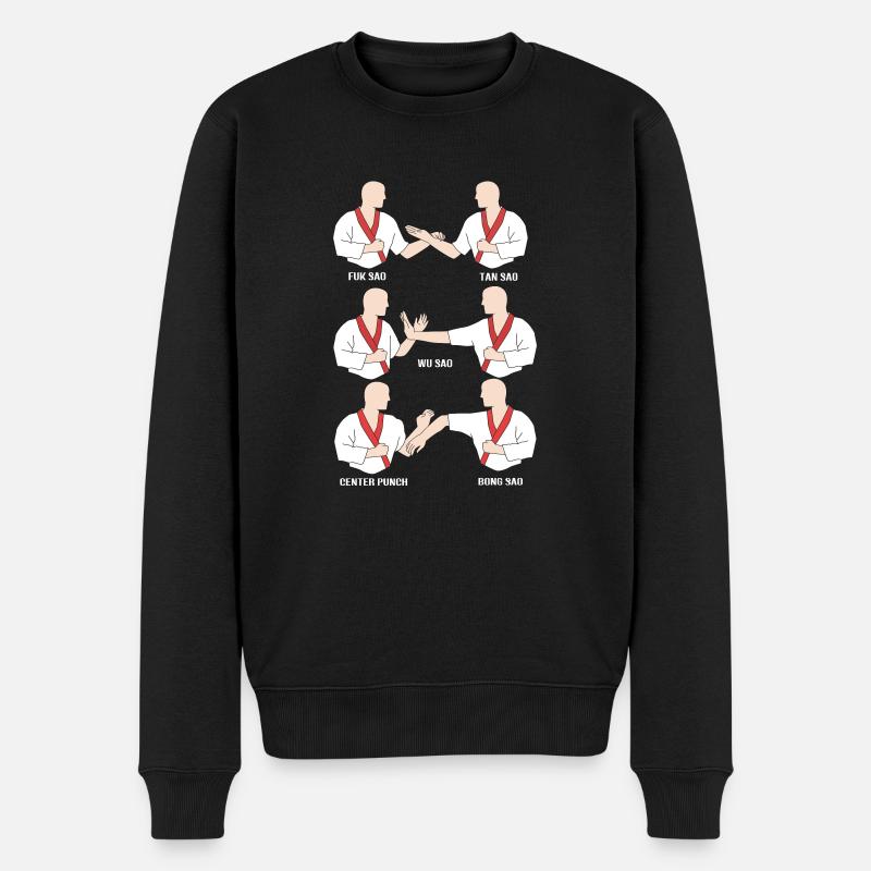 Wing Chun - Männer Premium Bio Pullover - Schwarz