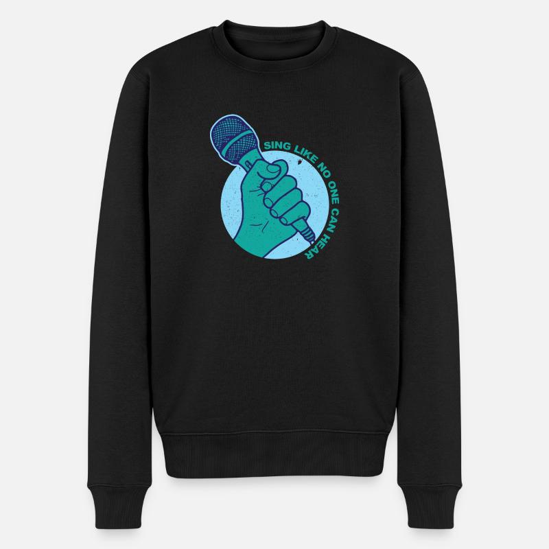Microphone de musique chantante - Pull Premium bio Homme - noir