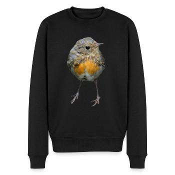 Vogel - Männer Premium Bio Pullover - Schwarz - Vorne - Nico (187cm)