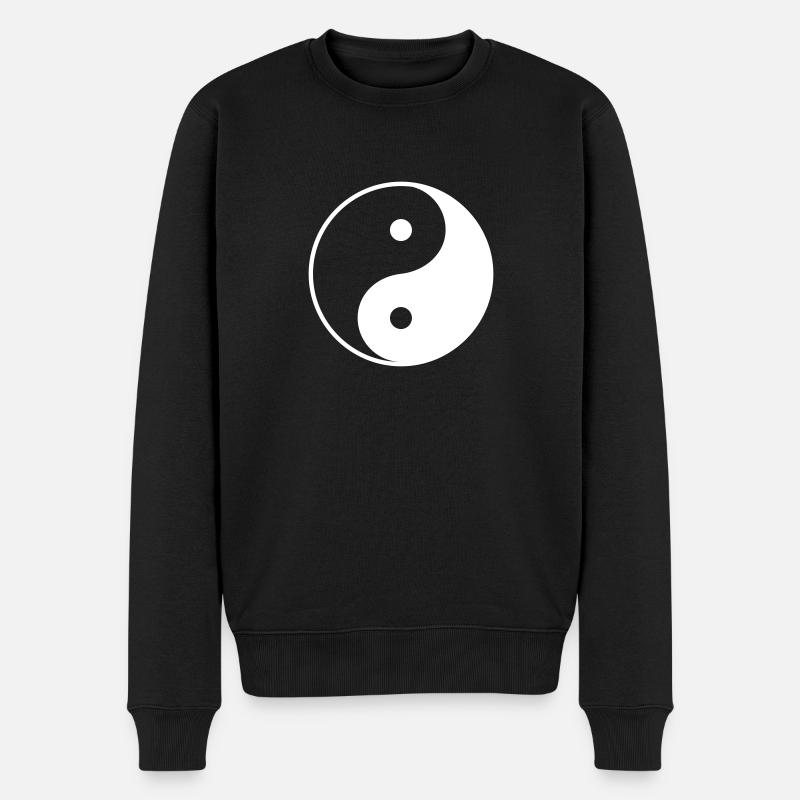 Yin Yang - Männer Premium Bio Pullover - Schwarz