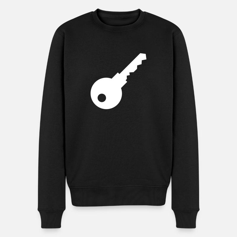 Schlüssel - Männer Premium Bio Pullover - Schwarz