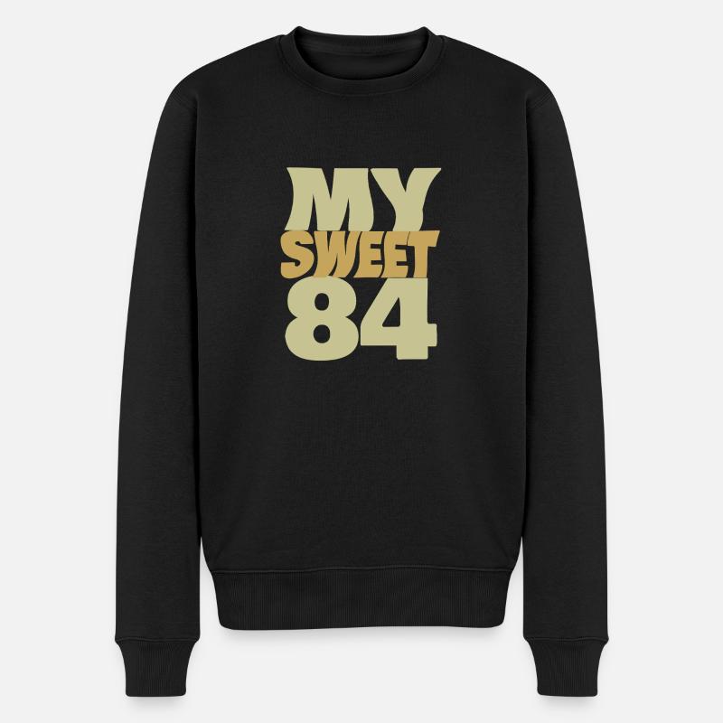 Sweet 84 - Männer Premium Bio Pullover - Schwarz