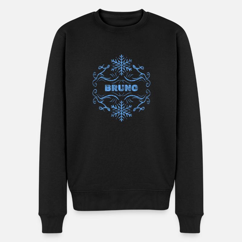 Geschenk für Bruno - Männer Premium Bio Pullover - Schwarz