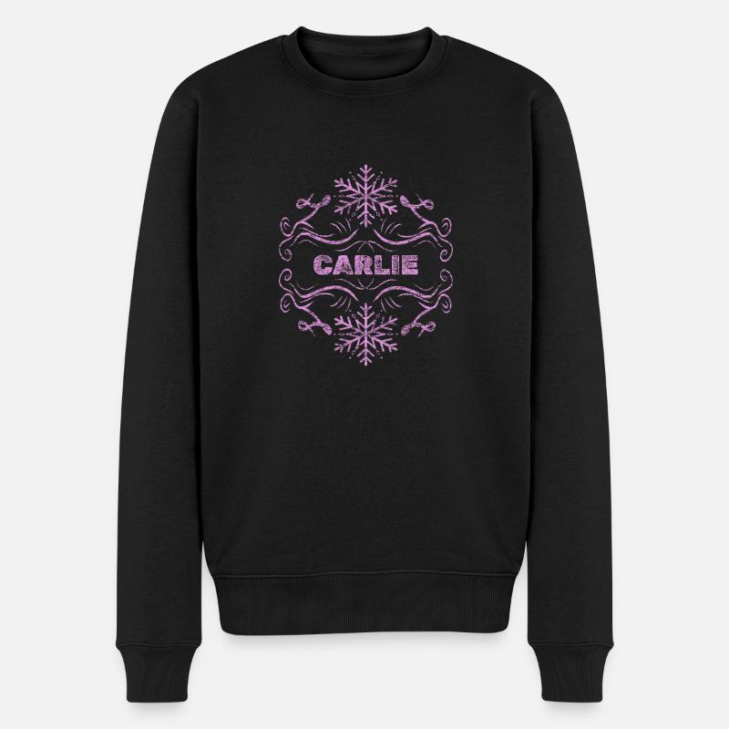 Ehefrau Carlie - Männer Premium Bio Pullover - Schwarz