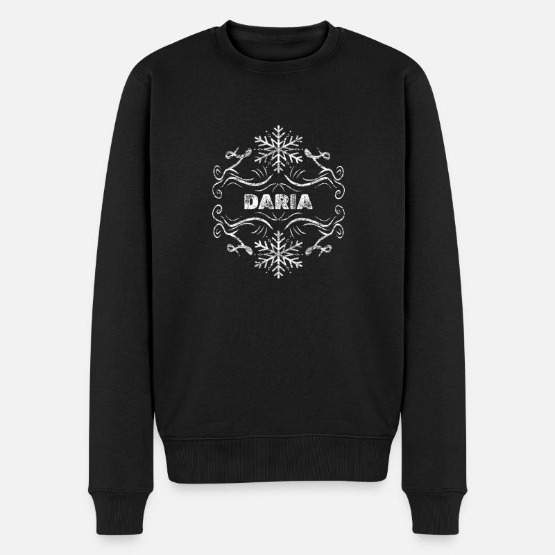 Daria - Männer Premium Bio Pullover - Schwarz