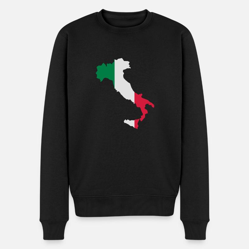 Italien - Männer Premium Bio Pullover - Schwarz