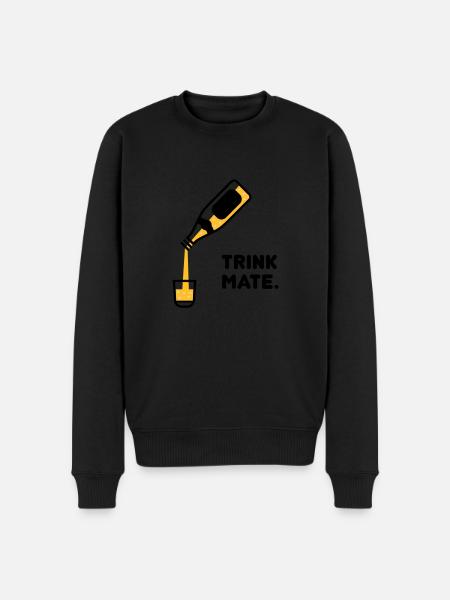 Drinking MATE - Men's Premium Organic Jumper - black