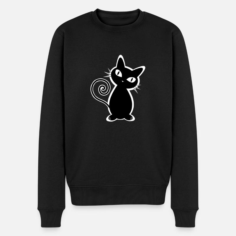 Chat noir - Pull Premium bio Homme - noir
