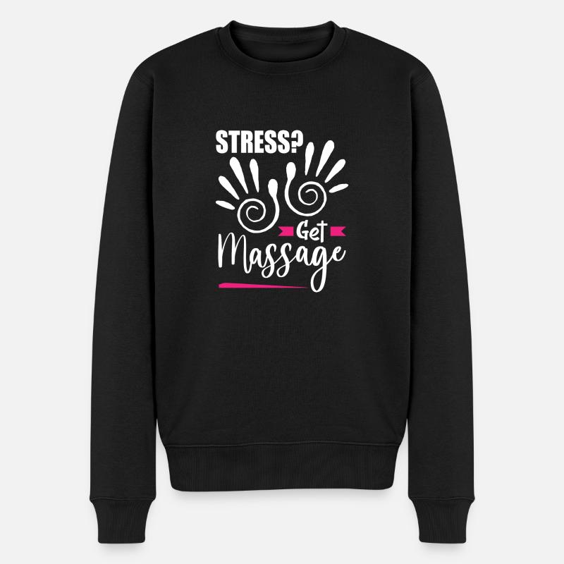 Massage - Männer Premium Bio Pullover - Schwarz