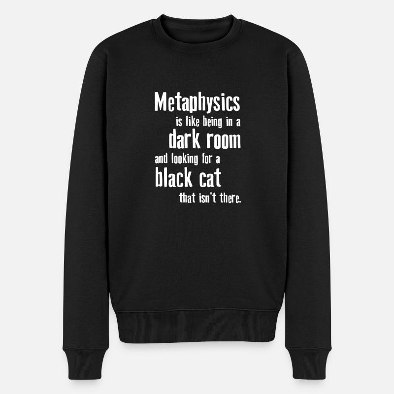 Metaphysik Phrasen Philosophie - Männer Premium Bio Pullover - Schwarz