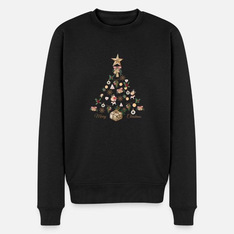Boho Christmas - Männer Premium Bio Pullover - Schwarz