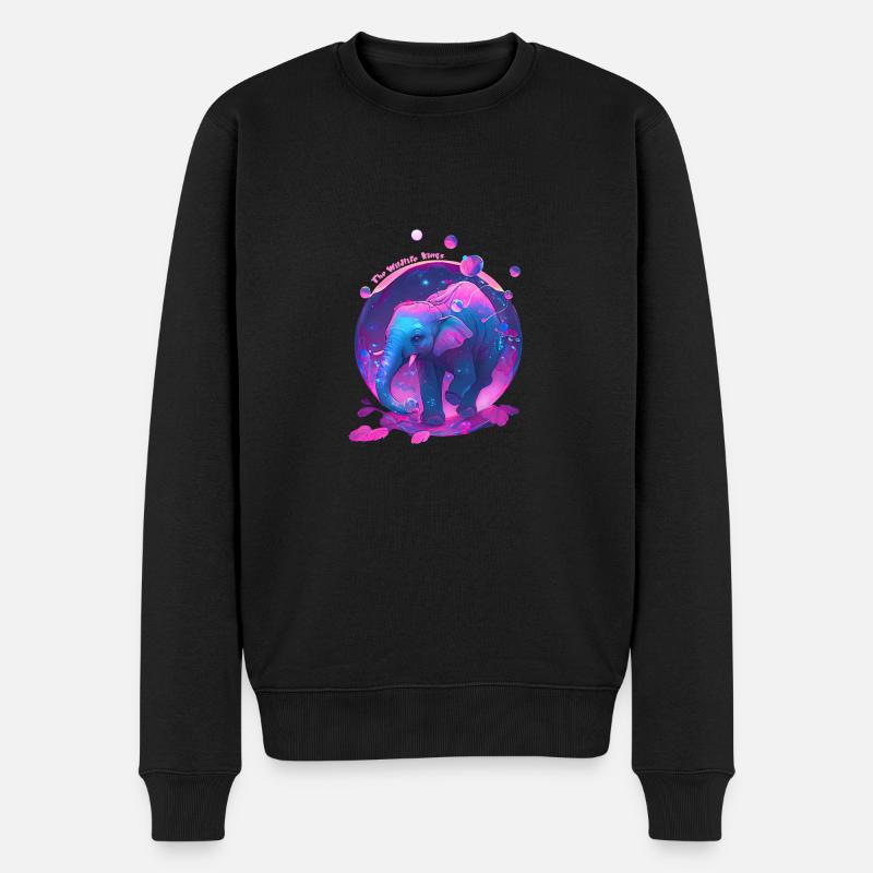 Les rois de la faune - La bulle des éléphants - Pull Premium bio Homme - noir