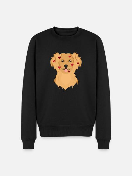 Golden Retriever - Men's Premium Organic Jumper - black