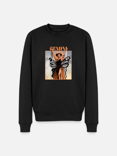 Gemini - Männer Premium Bio Pullover - Schwarz