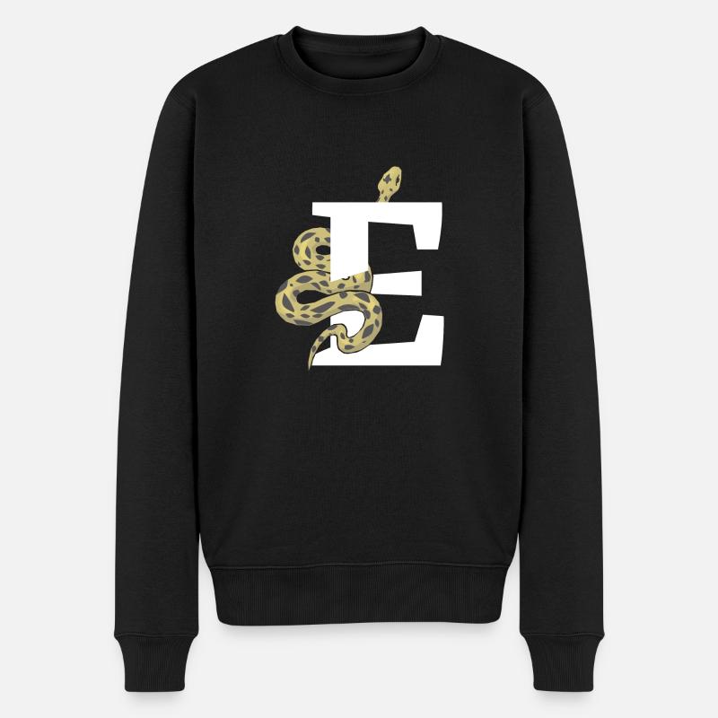 Lettre e serpent - Pull Premium bio Homme - noir