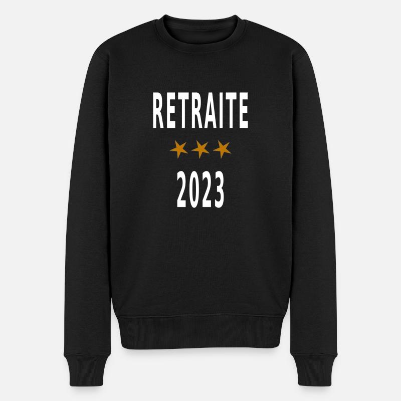 Retraite 2023, blanc - Pull Premium bio Homme - noir
