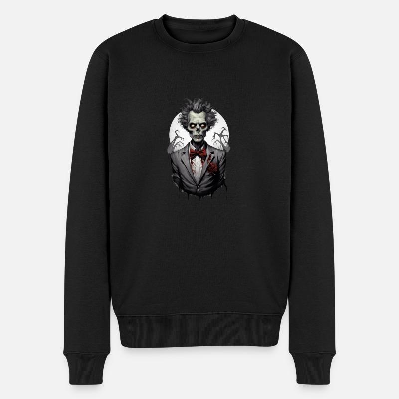 ZOMBIE im Kostüm 4 - Männer Premium Bio Pullover - Schwarz