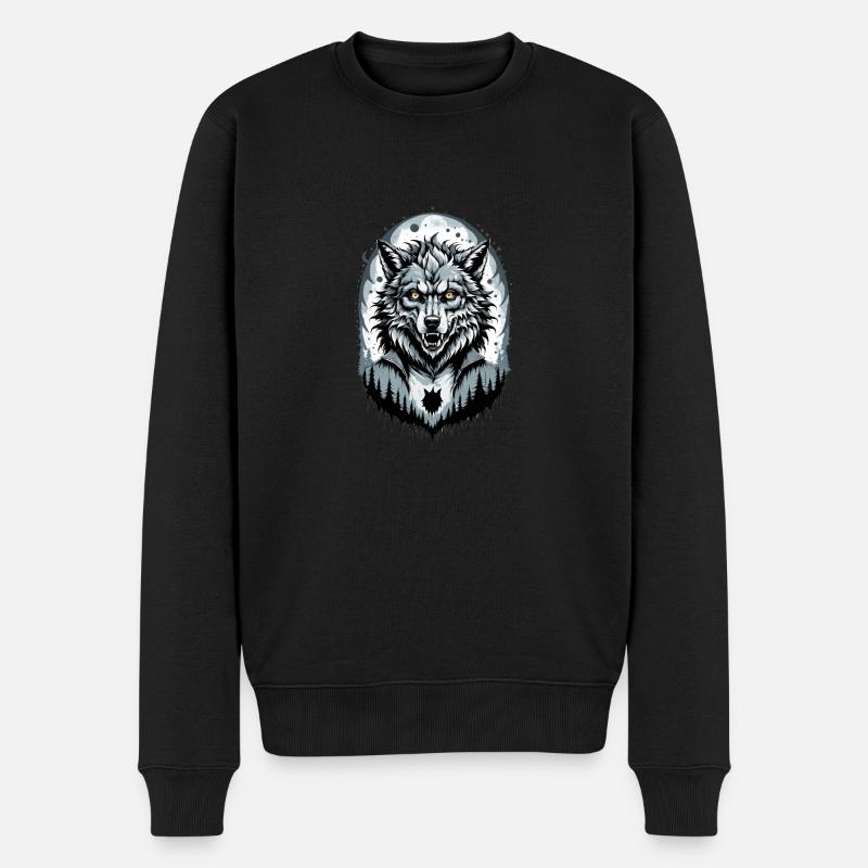 LOUP GAROU ado 8 - Pull Premium bio Homme - noir