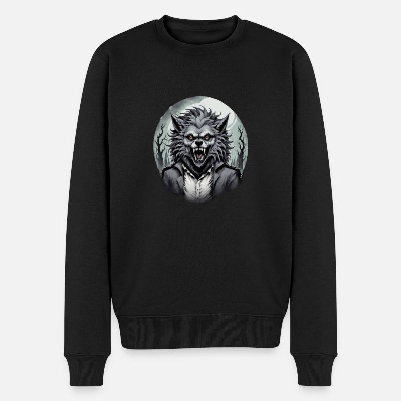 WERWOLF im Kostüm 3 - Männer Premium Bio Pullover - Schwarz